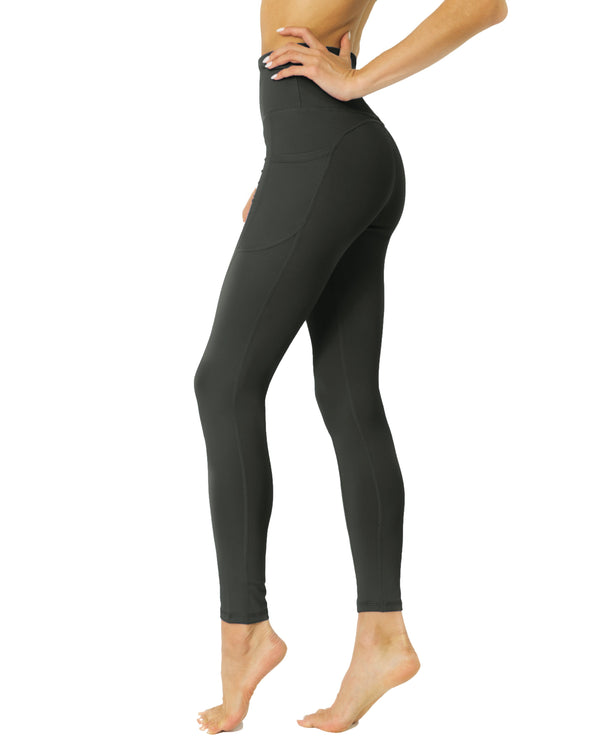 High Waisted Yoga Leggings - Slate Grey